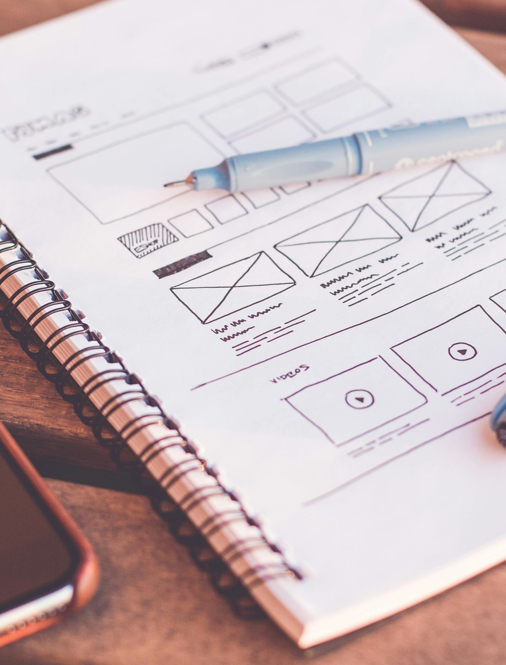 site vitrine wireframe